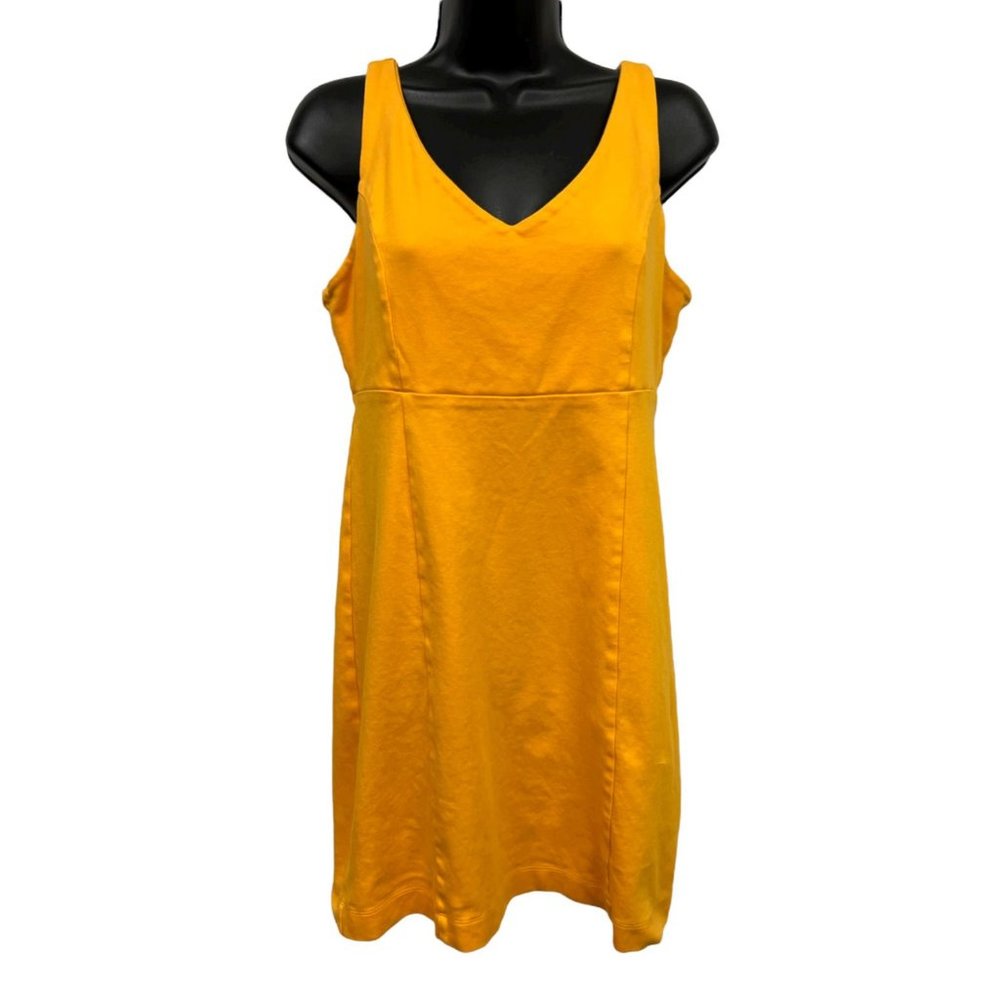 New York & Company Womens Dress Size Small Yellow Sleeveless Stretch Comfort